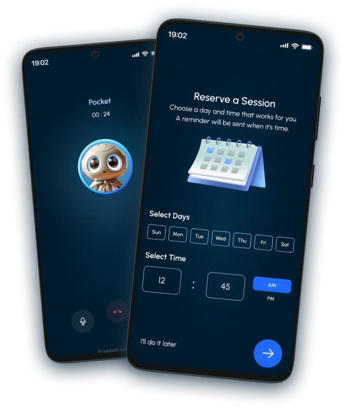 Pocket Mate.AI users interface images